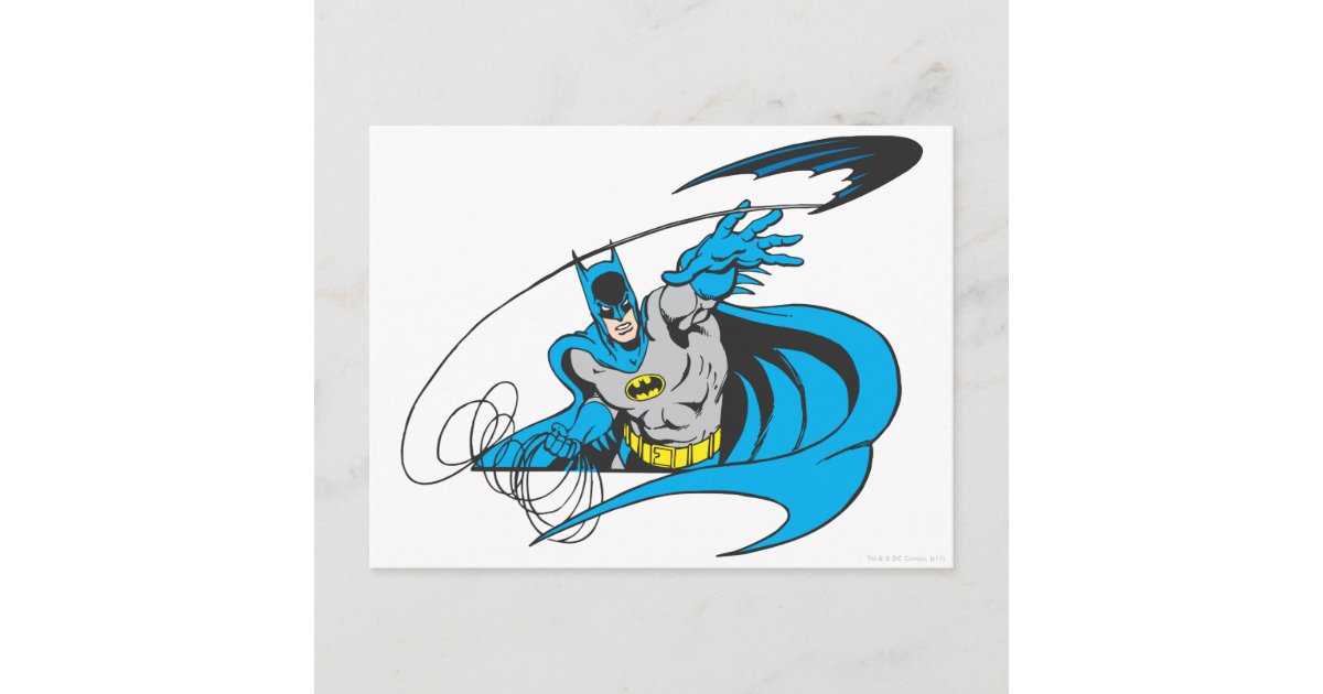 Batman Throws Batarang 3 Postcard Zazzle