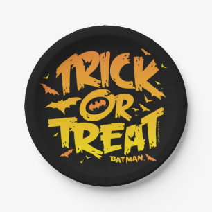 Batman Trick or Treat Paper Plates