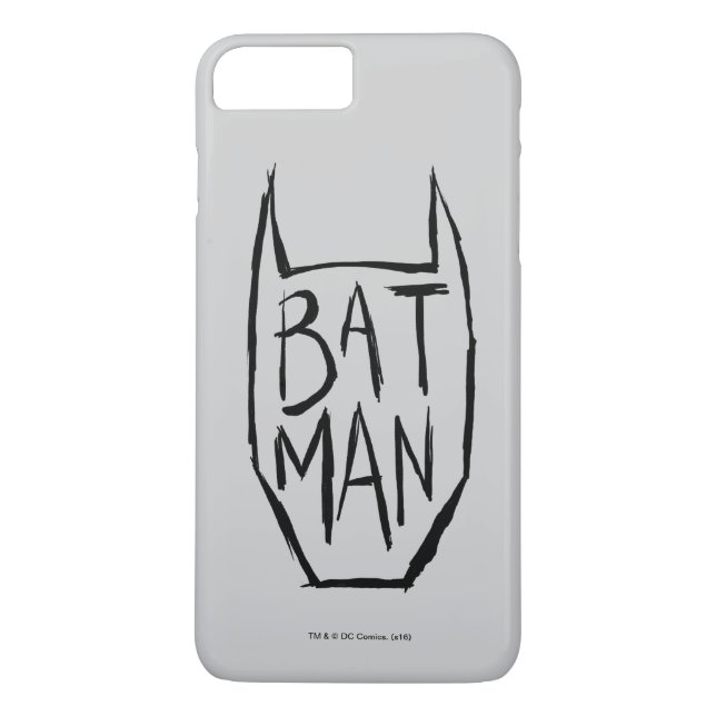 Batman Type in Head Case-Mate iPhone Case (Back)