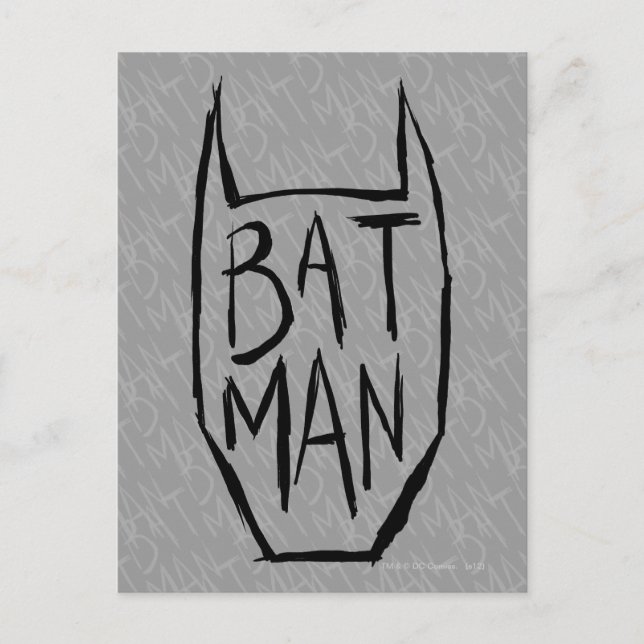 Batman Type in Head Postcard (Front)