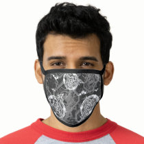 Batman Urban Legends - Bat Stamp Pattern BW Face Mask