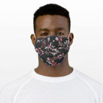 Batman Urban Legends - Bat Text Stamp Pattern Blac Adult Cloth Face Mask