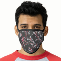 Batman Urban Legends - Bat Text Stamp Pattern Blac Face Mask