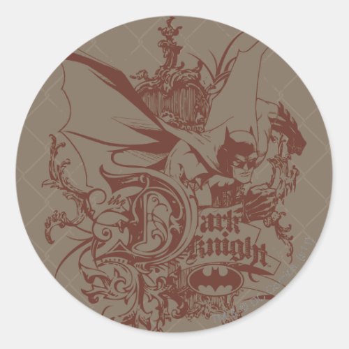 Batman Urban Legends _ Brown Dark Knight Classic Round Sticker