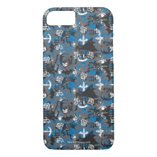 Batman Urban Legends _ Caped Crusader Pattern Blue iPhone 87 Case