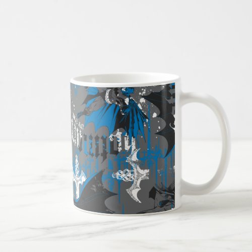Batman Urban Legends _ Caped Crusader Pattern Blue Coffee Mug