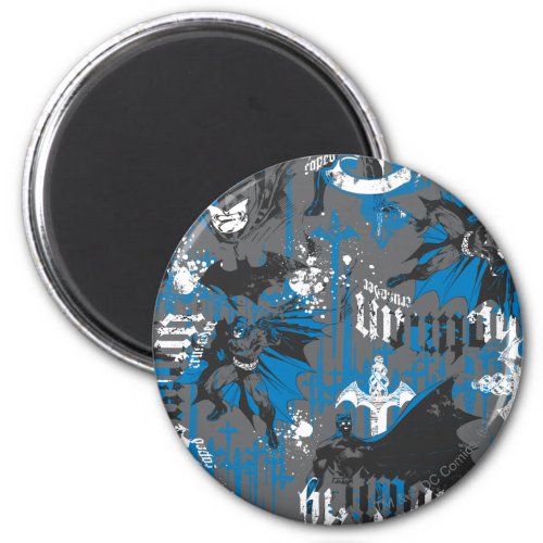 Batman Urban Legends _ Caped Crusader Pattern Blue Magnet