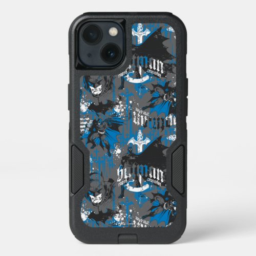 Batman Urban Legends _ Caped Crusader Pattern Blue iPhone 13 Case