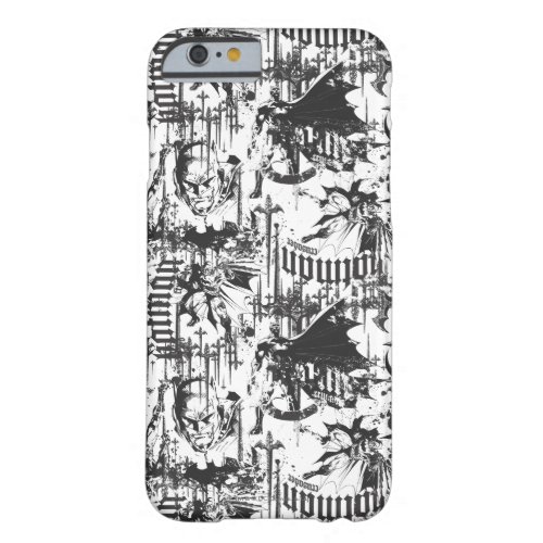Batman Urban Legends _ Caped Crusader Pattern BW Barely There iPhone 6 Case