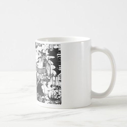 Batman Urban Legends _ Caped Crusader Pattern BW Coffee Mug