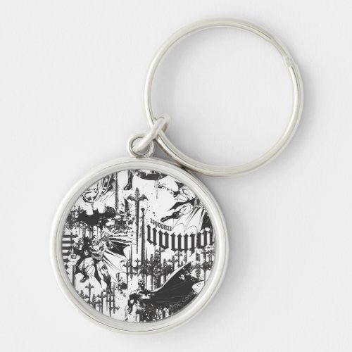 Batman Urban Legends _ Caped Crusader Pattern BW Keychain