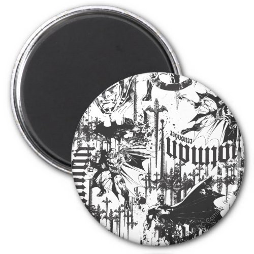 Batman Urban Legends _ Caped Crusader Pattern BW Magnet