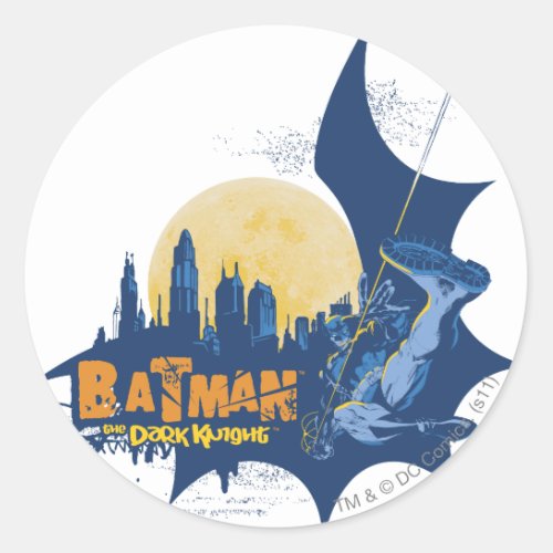 Batman Urban Legends _ Dark Knight Cityscape Classic Round Sticker