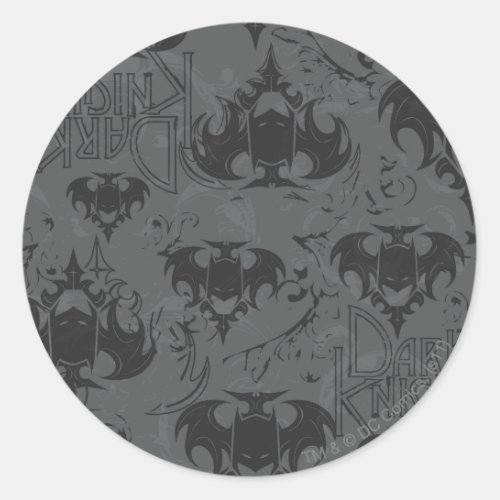 Batman Urban Legends _ Dark Knight Goth Pattern Classic Round Sticker