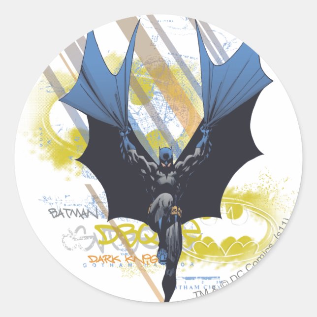 Batman Urban Legends - Dark Knight Graffiti Classic Round Sticker (Front)