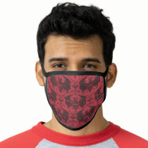 Batman Urban Legends - Goth Bat Pattern Red/Black Face Mask