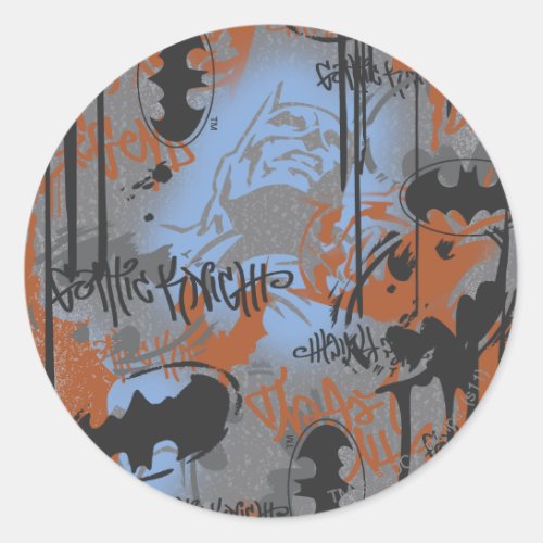 Batman Urban Legends _ Gothic Knights Graffiti Classic Round Sticker