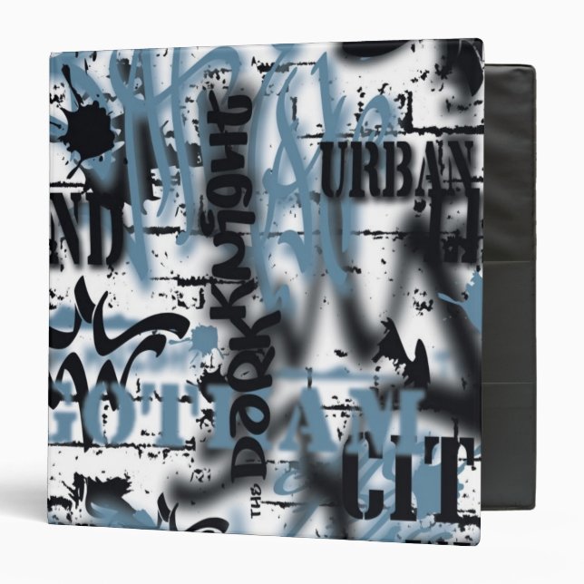 Batman Urban Legends - Graffiti Text Blue/ 3 Ring Binder (Front/Inside)