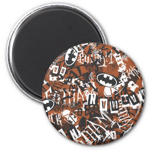 Batman Urban Legends _ Grunge Logo Pattern 2 Brown Magnet