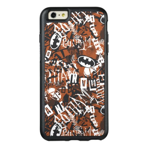 Batman Urban Legends _ Grunge Logo Pattern 2 Brown OtterBox iPhone 66s Plus Case