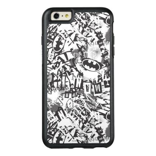 Batman Urban Legends _ Grunge Logo Pattern 2 BW OtterBox iPhone 66s Plus Case