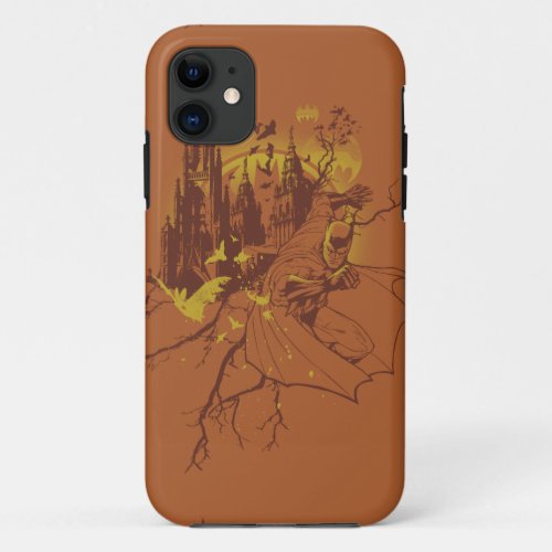 Batman Urban Legends _ Orange Moon Rising iPhone 11 Case