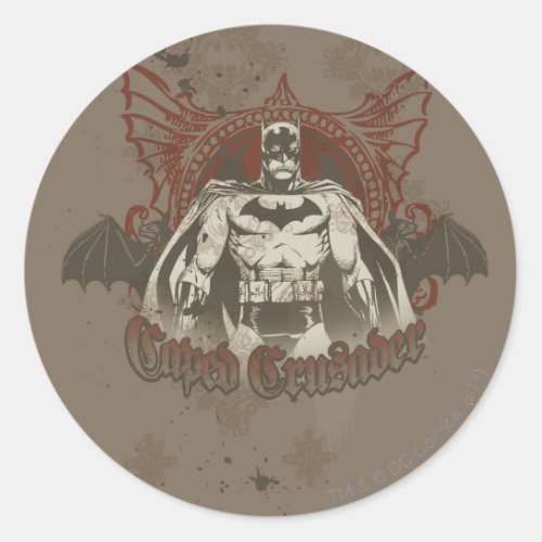 Batman Urban Legends _ RedTaupe Caped Crusader Classic Round Sticker