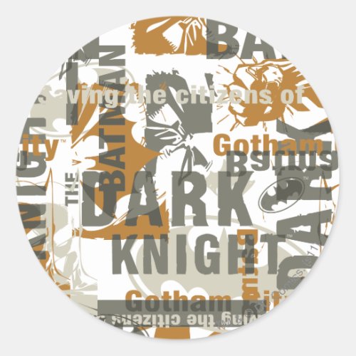 Batman Urban Legends _ Saving the Citizens Text Classic Round Sticker