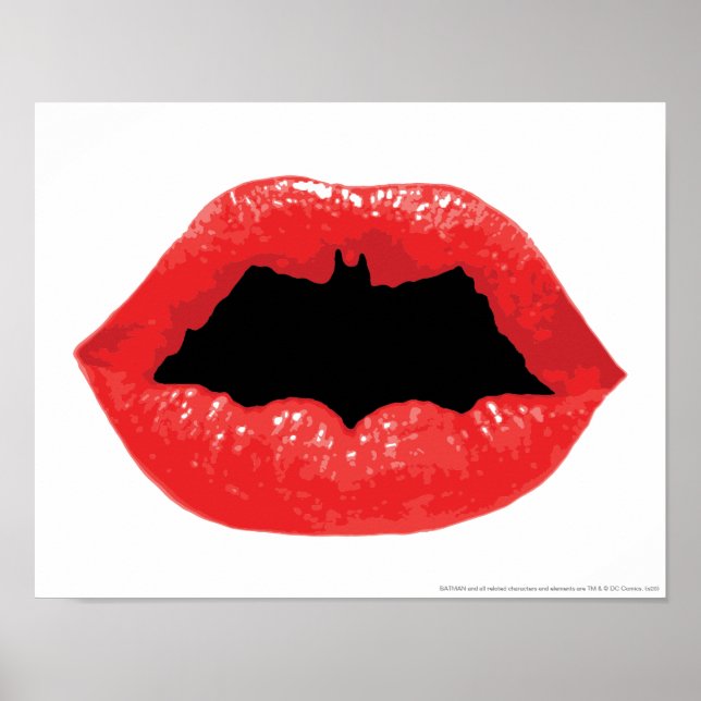 Batman Valentine | Bat Lips Poster (Front)