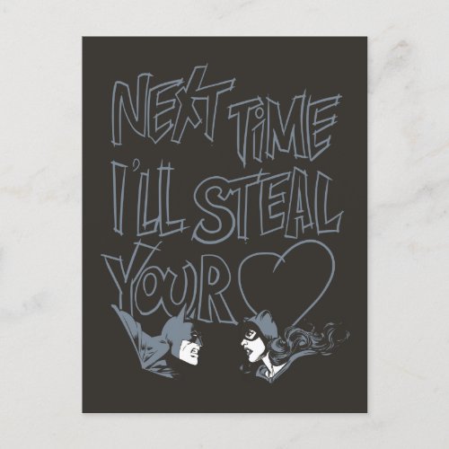 Batman Valentine Catwoman _ Ill Steal Your Heart Holiday Postcard