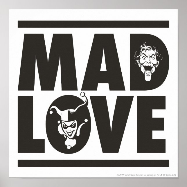 Batman Valentine | Joker & Harley - Mad Love Poster (Front)