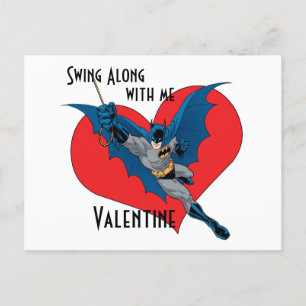 Batman Valentine Swing Along With Me Holiday Postcard
