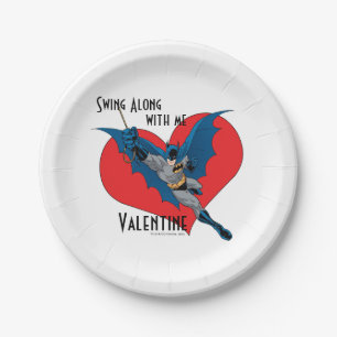 Batman Valentine Swing Along With Me Paper Plates