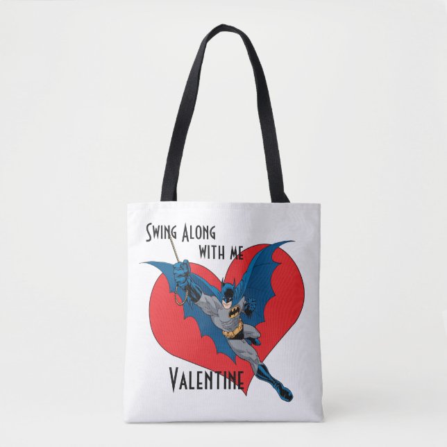 Batman Valentine | Swing Along With Me Tote Bag (Front)