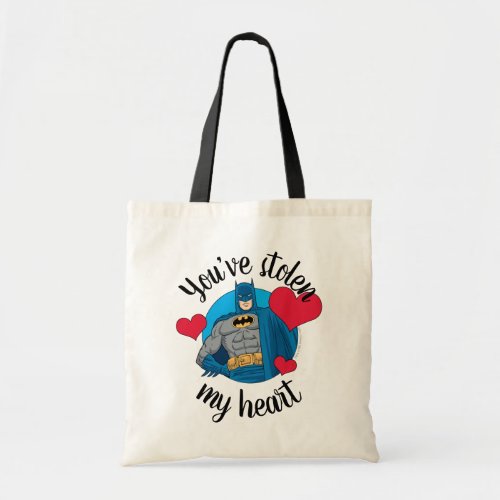 Batman Valentine  Youve Stolen My Heart Tote Bag