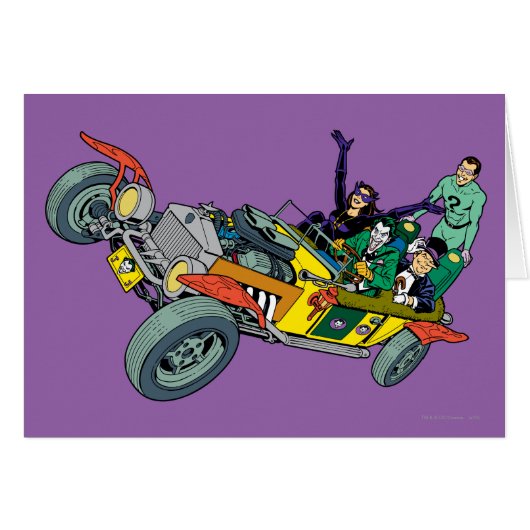 Batman Villains In Jokermobile (Front Horizontal)