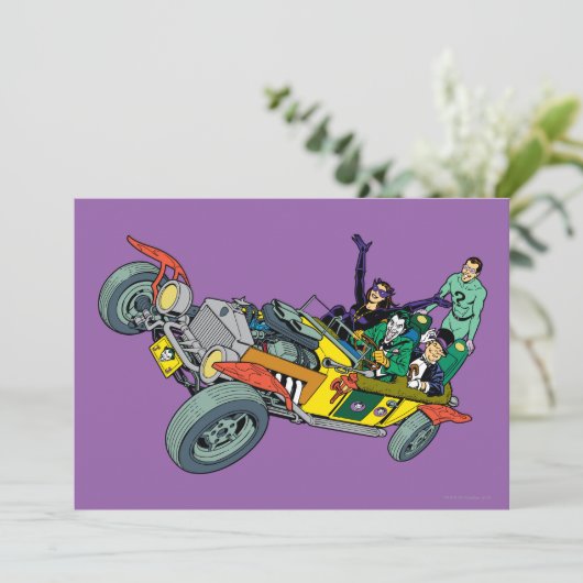 Batman Villains In Jokermobile (Standing Front)