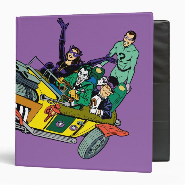 Batman Villains In Jokermobile Binder (Front/Inside)
