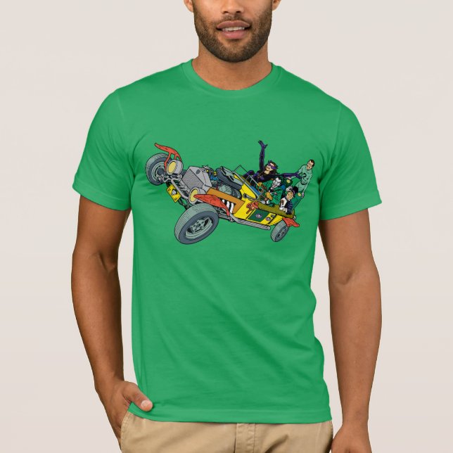 Batman Villains In Jokermobile T-Shirt (Front)
