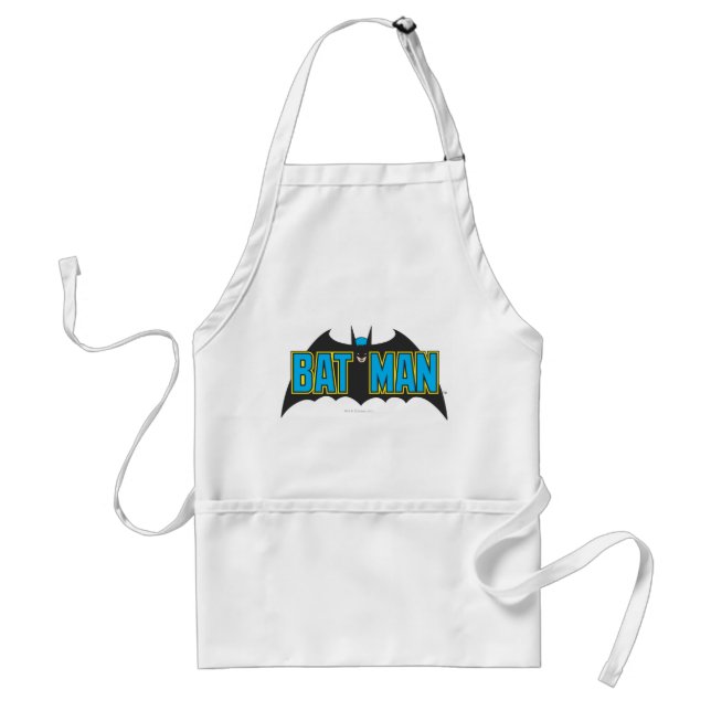 Batman | Vintage Blue Black Logo Adult Apron (Front)