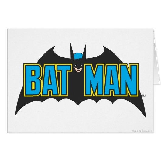 Batman | Vintage Blue Black Logo Cards (Front Horizontal)