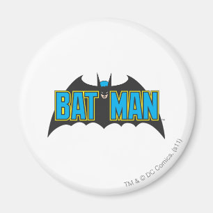 Batman Vintage Blue Black Logo Magnet