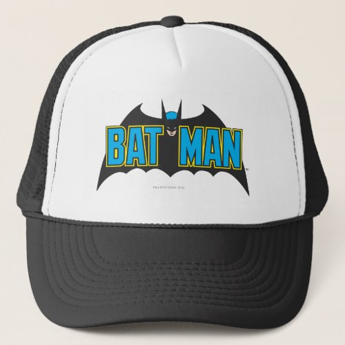 Batman  Vintage Blue Black Logo Trucker Hat