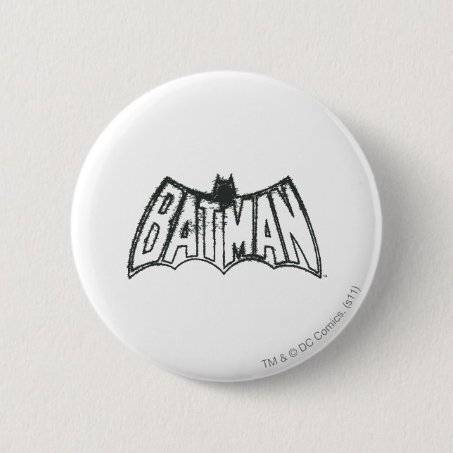 Batman | Vintage Symbol Logo Pinback Button (Front)
