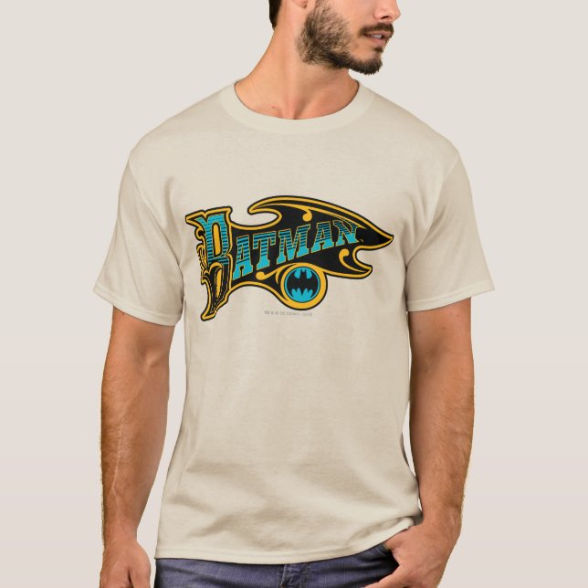 Batman | Vintage Turquoise Logo T-Shirt (Front)