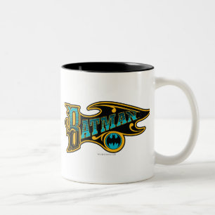 Batman Vintage Turquoise Logo Two-Tone Coffee Mug