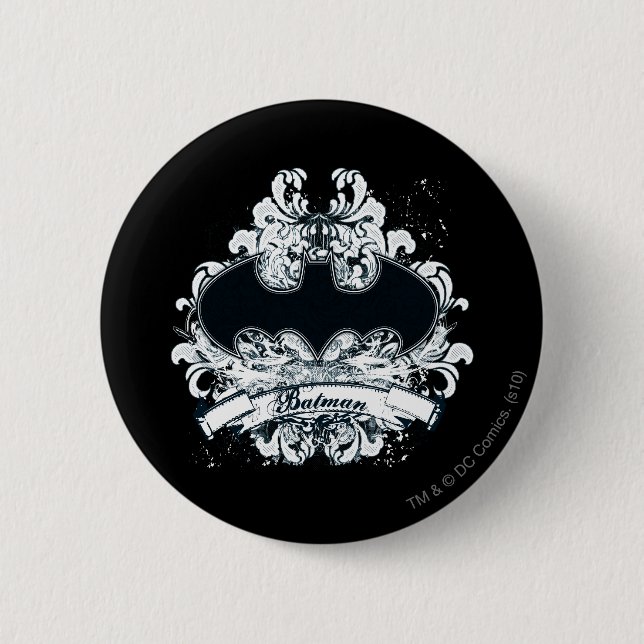Batman Vintage Urban Grunge Pinback Button (Front)