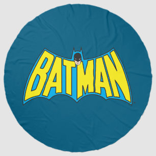 Batman   Vintage Yellow Blue Logo Beach Towel