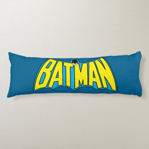 Batman  Vintage Yellow Blue Logo Body Pillow