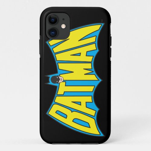 Batman  Vintage Yellow Blue Logo iPhone 11 Case